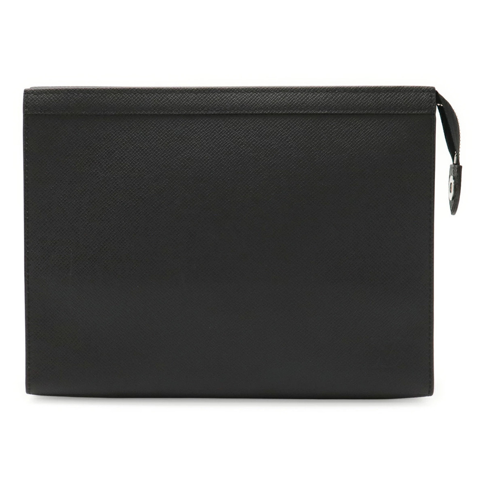 LOUIS VUITTON Taiga Pochette Voyage Shoulder Bag Calf Leather Noir Black